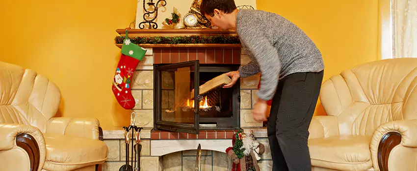 Rusted Metal Fireplace Restoration in Callaway, Florida